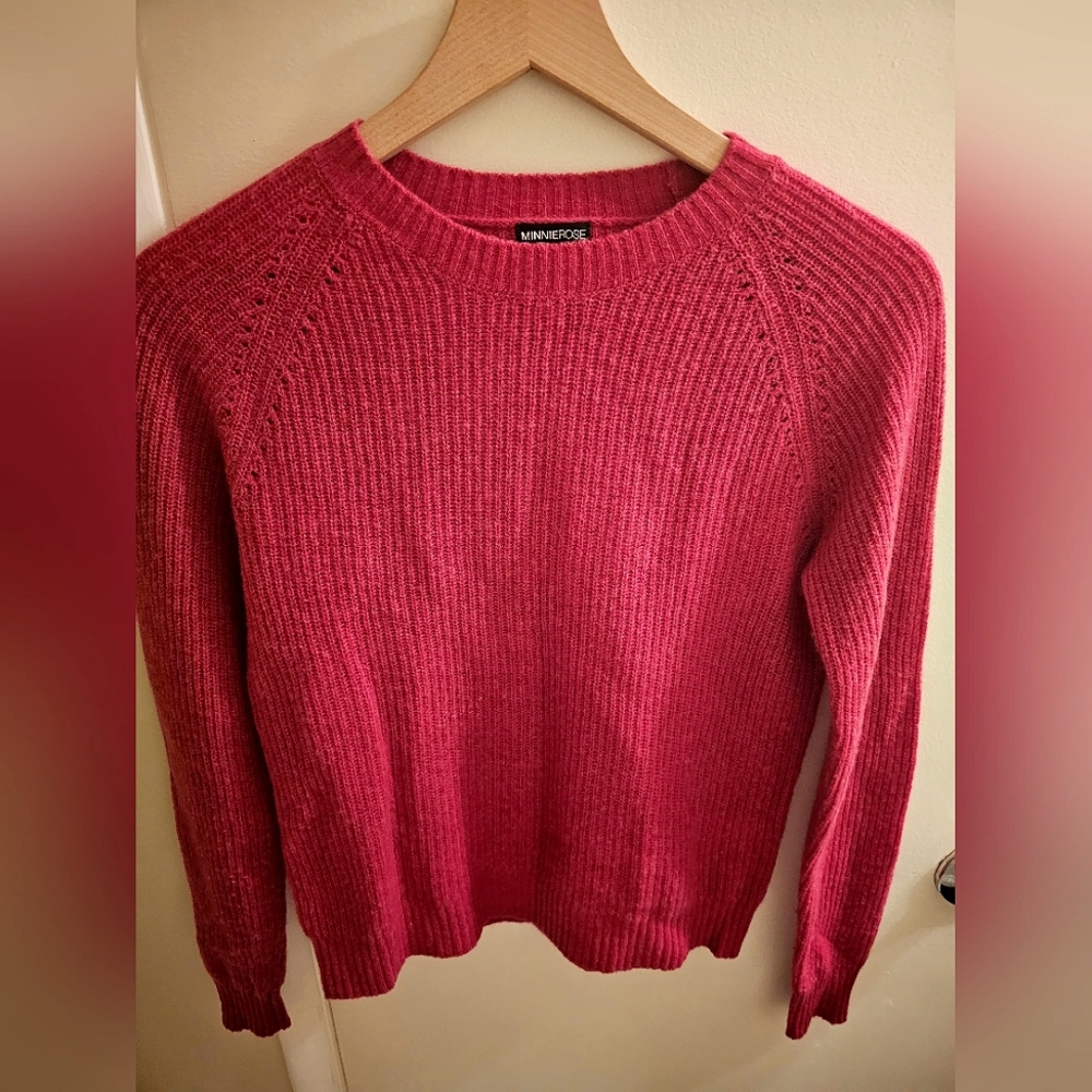 Minnie Rose Magenta 100% Cashmere Sweater